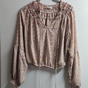 Sienna Sky Multicolor Floral Ruffle Blouse